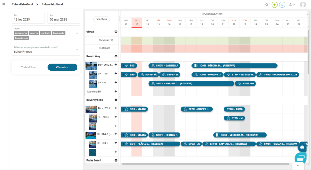 calendário channel manager stays